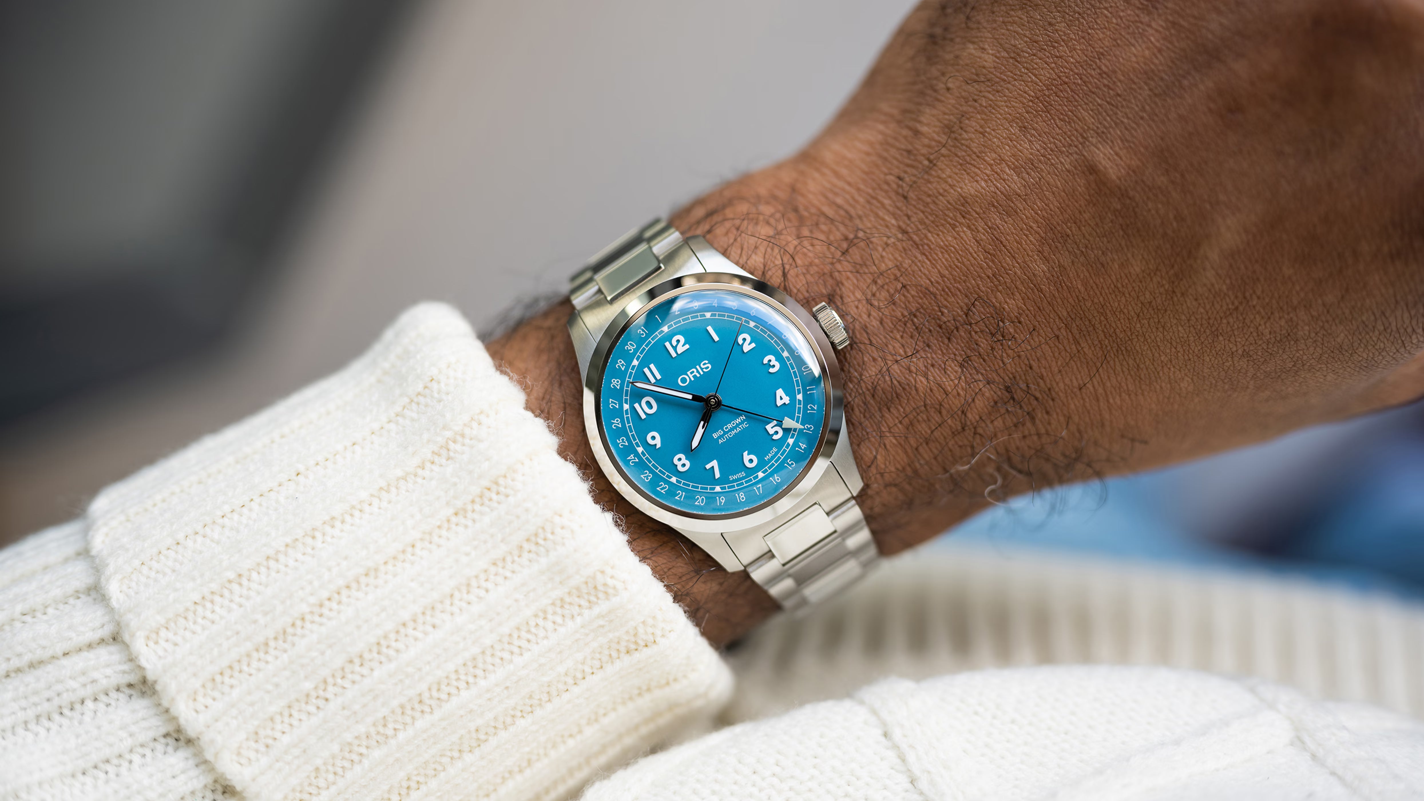 Oris Big Crown Pointer Date 40mm Turquoise Dial Watch