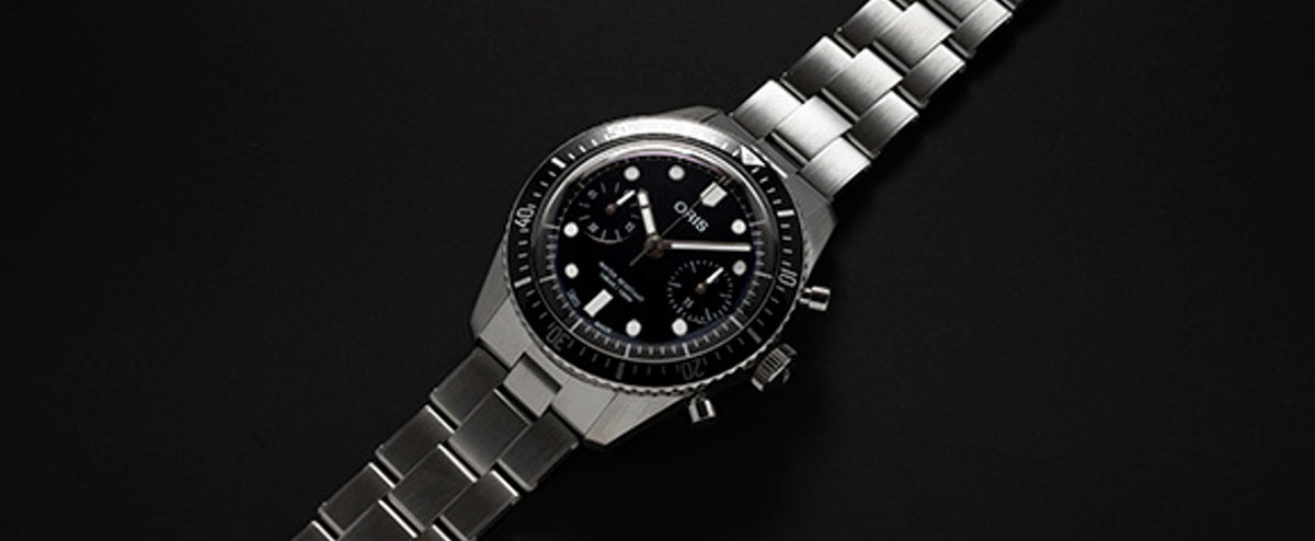 Pre-Owned Oris Divers Sixty-Five Black Dial Chronograph