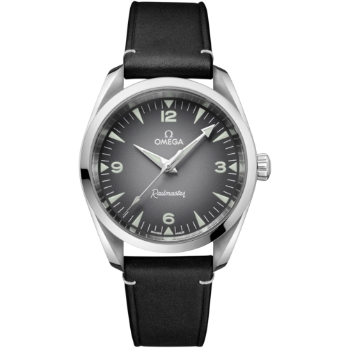 Omega Seamaster Railmaster Automatic 38mm Grey Dial Strap Watch