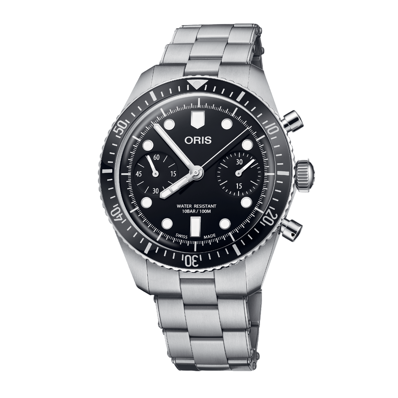 Pre-Owned Oris Divers Sixty-Five Black Dial Chronograph