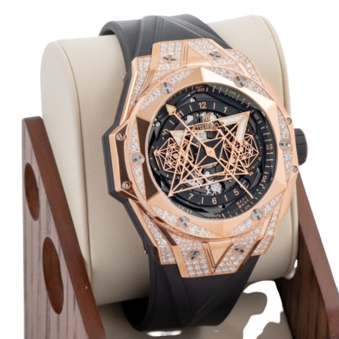 Pre-Owned Hublot Big Bang Gold & Diamond UNICO