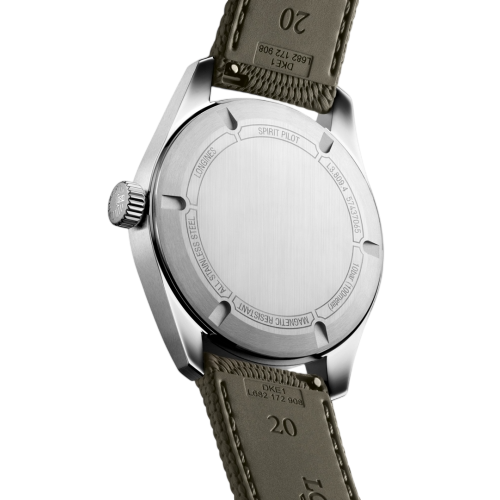 Longines Spirit Pilot 39mm Green Strap Watch