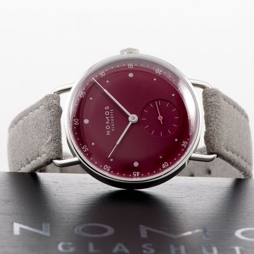 Pre-Owned Nomos Glashutte Metro 33 Muted Red